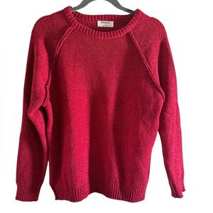 NWOT ZENANA Easily Enduring Chenille Knit Raglan Sweater Red Small